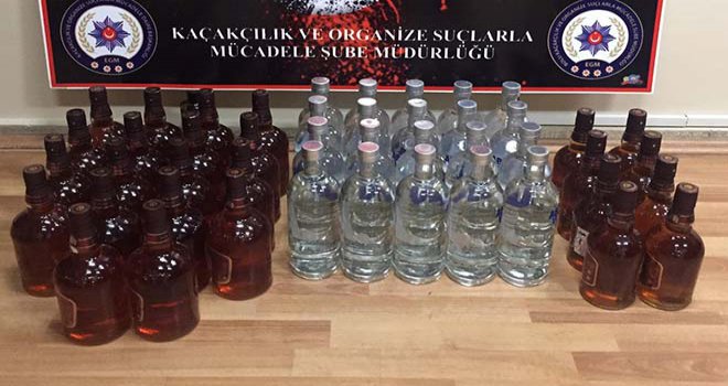 15 bin TL değerinde kaçak içki yakalandı