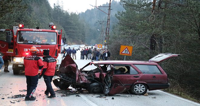 Abant yolunda kaza….