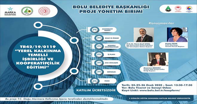 Bolu Belediyesi öncülüğünde ‘Kooperatifçilik Eğitimi’