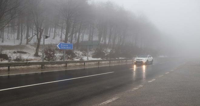 Bolu Dağı’nda görüş mesafesi 20 metreye kadar düştü.....