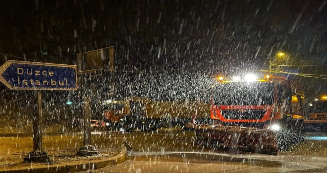 Bolu Dağı'nda kar yağışı; Kar kalınlığı 5 santimetre