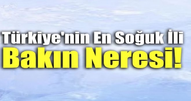 Bolu, eksi 9,7 dereceyle Türkiye'nin en soğuk ili oldu