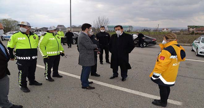 Bolu Valisi Ahmet Ümit, kontrol noktalarını inceledi