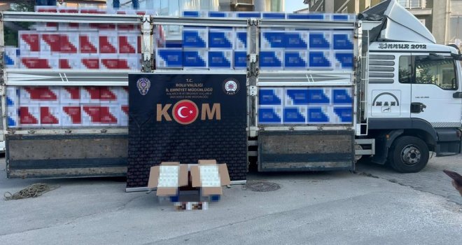 Bolu’da 5 milyon değerindeki kaçak sigara ürünleri ele geçirildi
