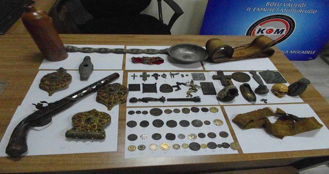 Bolu’da 78 parça tarihi eser ele geçirildi