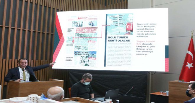 Bolu’da bir ilk! Başkan Özcan, 59 vaadi için bilgilendirme yaptı