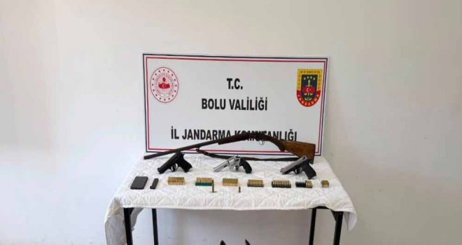 Bolu'da evinde silah ve mühimmat bulunan şüpheli tutuklandı