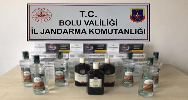 Bolu’da kaçak sigara, içki ve uyuşturucu operasyonu...