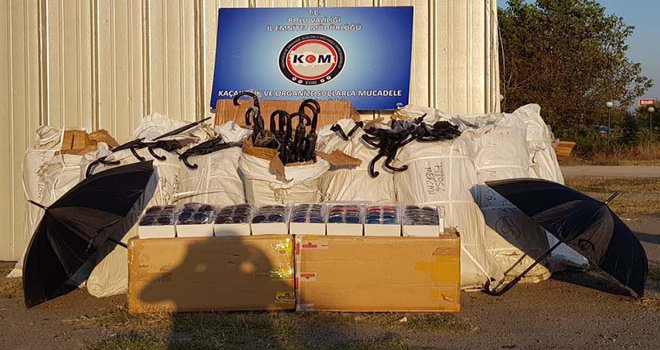 Bolu’da, kargo aracına operasyon