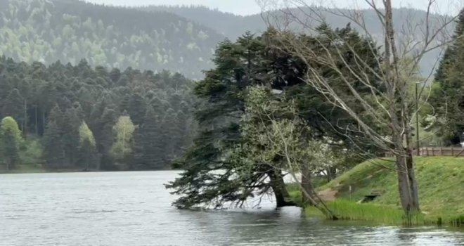 Bolu’da şiddetli rüzgar etkili oluyor….