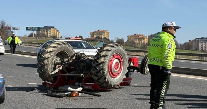 Bolu'da traktör devrildi: 1 yaralı………