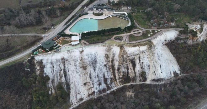'Bolu'nun Pamukkalesi'nde kış sessizliği