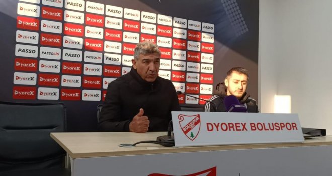 Boluspor Teknik Direktörü Sait Karafırtınalar; ' İkinci yarının ilk maçı ve bu tempo hakikaten takdir edilecek bir şey'