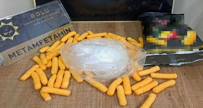 Cips paketinden uyuşturucu çıktı..