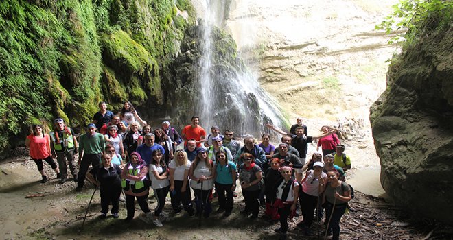 Doğa yürüyüşlerinde rota ‘Suharladı Şelalesi’ oldu