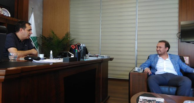 Gelecek Partisi Bolu İl Başkanı Özkan Güneç Türker Ateş'i ziyaret etti