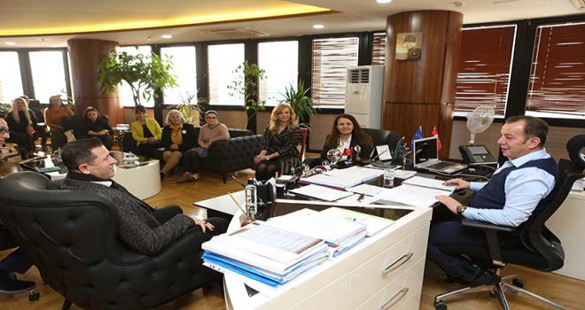 Genç Girişimciler ve Kadın Girişimciler Başkan Özcan’ı ziyaret etti