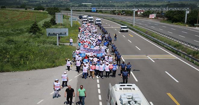 Hak-İş’in yürüyüşünde 3.gün sona erdi 