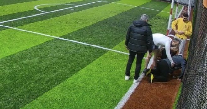 Halı saha maçında kalbine yenik düştü