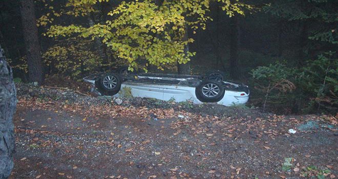 İran asıllı akademisyenin otomobili şarampole devrildi: 1 yaralı