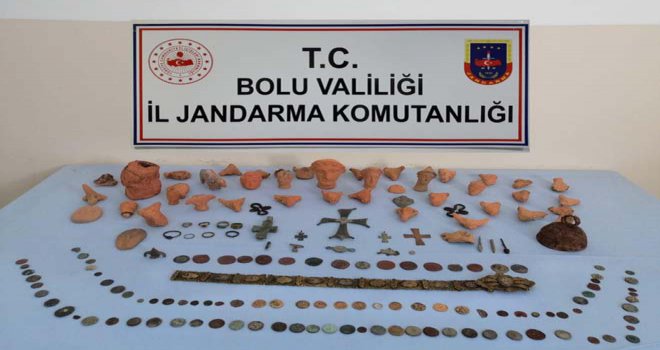 Jandarmanın operasyonunda 173 adet tarihi eser ele geçirildi