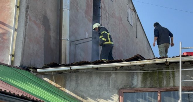 Kazan dairesinde çıkan yangın korkuttu.....