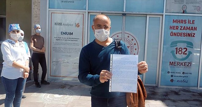 Korona virüsü yenen sağlık memurundan, mesai arkadaşlarına duygulandıran mektup