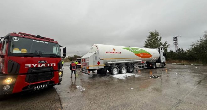 LPG yüklü tırda yangın.....