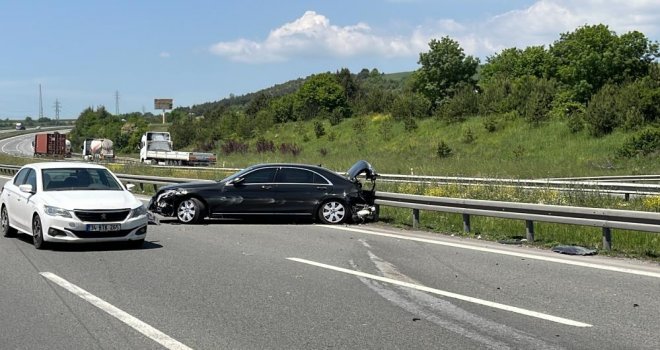 Milli Eğitim Bakanı’nın makam aracı TEM’de kaza yaptı