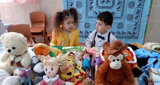 Minik öğrenciler, renkli görüntülere sahne oldu.....