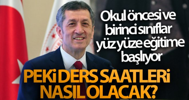 Okul öncesi ve birinci sınıflar yüz yüze eğitime başlıyor