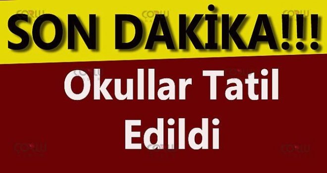 Okullarda eğitime bir gün ara verildi ...............