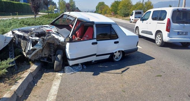 Otomobil hurdaya döndü: 1 yaralı....