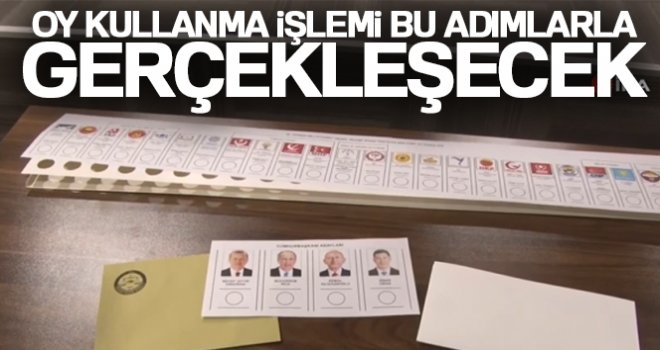 Oy kullanma işlemi bu adımlarla gerçekleşecek.....