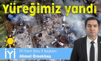 AHMET ÖRNEKBAŞ: ‘YANGINZEDELERİMİZİN YANINDAYIZ’