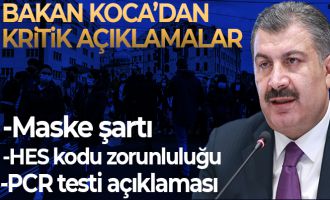 Bakan Koca; ‘Maskeleri hayatımızdan çıkarmıyoruz . Maskeyi gerektiğinde hemen takmak üzere yanımızda taşıyoruz.'