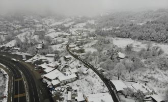Bolu Dağı beyaz örtüyle kaplandı................