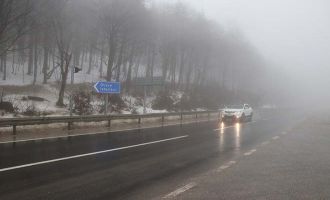 Bolu Dağı’nda görüş mesafesi 20 metreye kadar düştü.....
