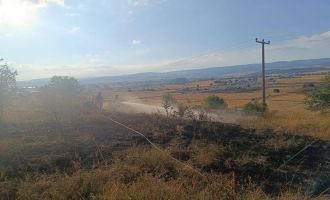 Bolu’da anız yangını ağaçlık alana sıçramadan söndürüldü