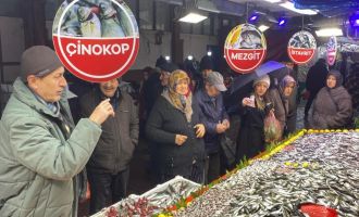 Bolu'da balık tezgahlarında hamsi bolluğu…..