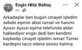 Bolu'da eşini öldüren zanlı, cinayeti sosyal medyadan itiraf etti