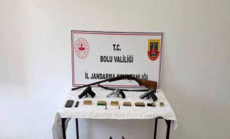 Bolu'da evinde silah ve mühimmat bulunan şüpheli tutuklandı