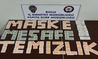Bolu’da kumar oynayan 5 kişiye 28 bin lira ceza