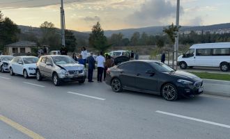 Bolu'da zincirleme kazada 4 araç birbirine girdi.....