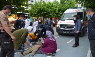 Elektrikli bisikletin çarptığı çocuk yaralandı