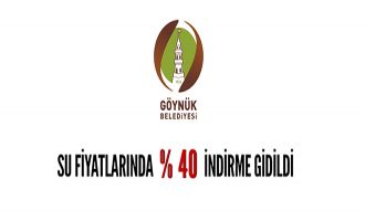 Göynükte Su fiyatlarında %40 indirim!
