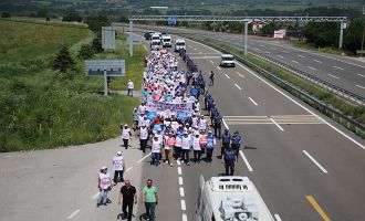 Hak-İş’in yürüyüşünde 3.gün sona erdi 