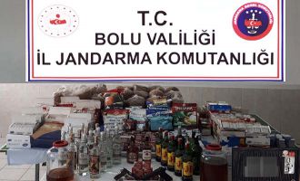 Jandarmadan ruhsatsız silah ve kaçak alkollü içecek operasyonu