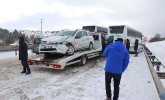 Kar kazalarla beraber geldi 