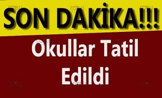 Okullarda eğitime bir gün ara verildi ...............